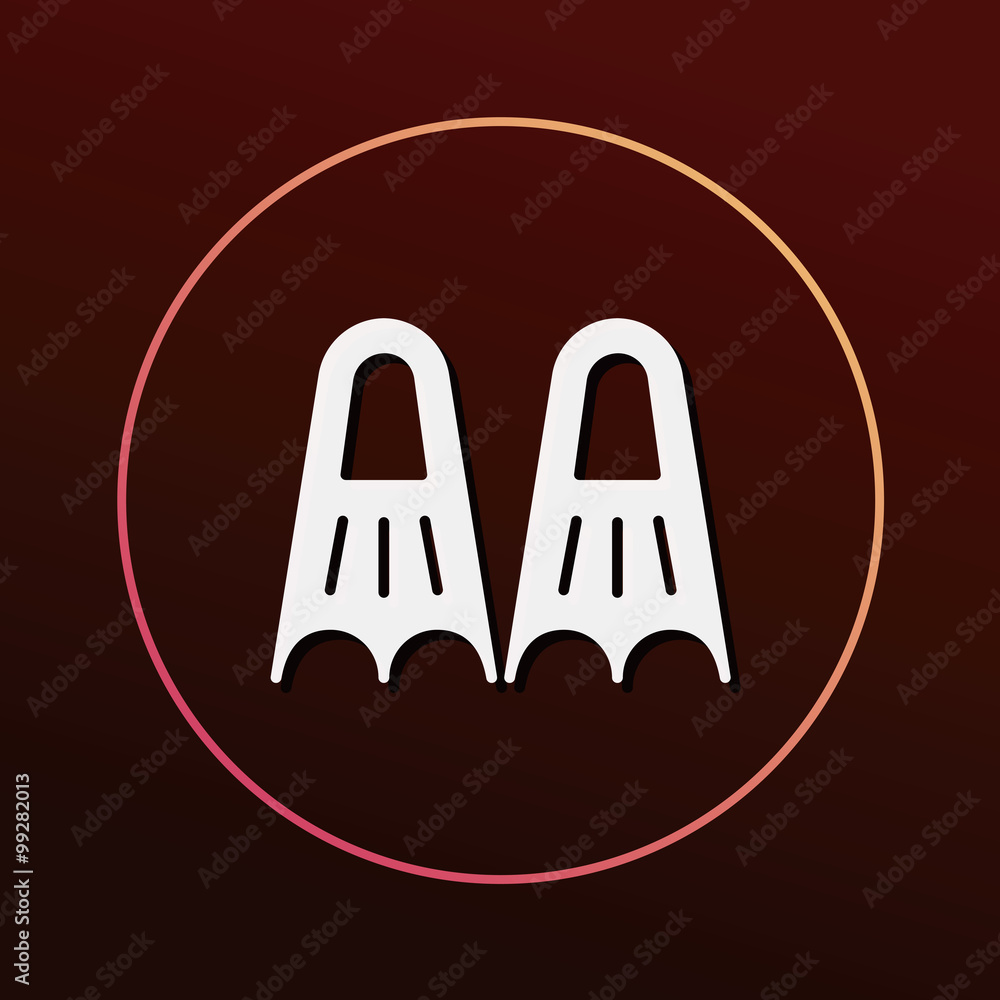 diving fins icon diving fins icon
