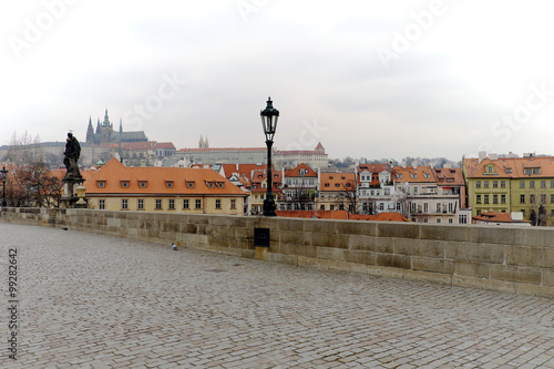 Prague Castle view from the Charles Bridge