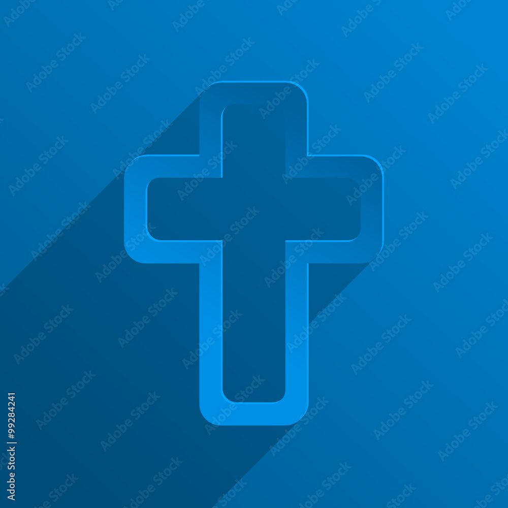 Obraz premium happy easter cross vector illustration