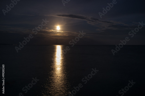 Moonlight over the sea