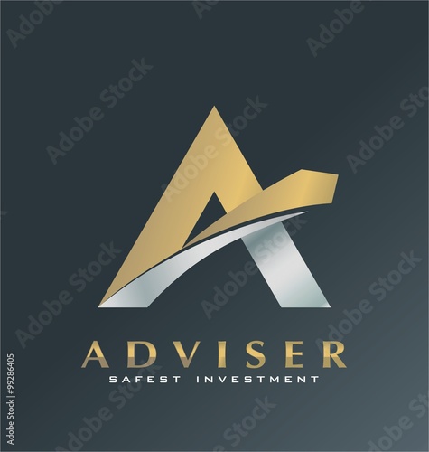 Finance logo vector, adviser symbol, advice icon.