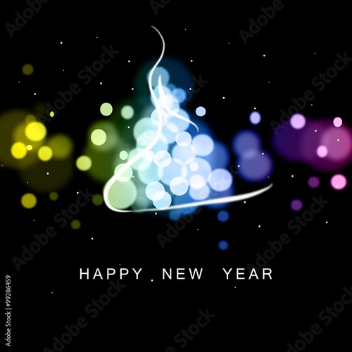 2016 Suspended Letters Happy New Year Card