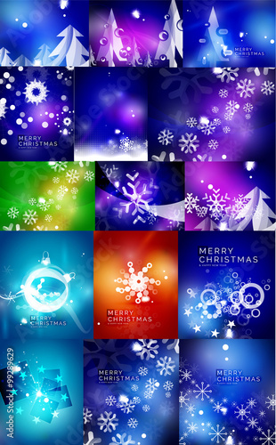 Mega set of shiny Christmas cards