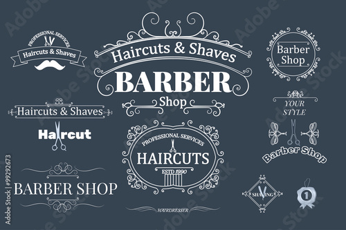 barber shop logotypes