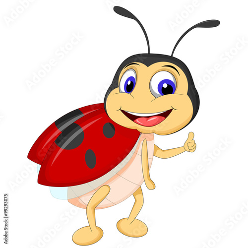 cartoon ladybugs posing