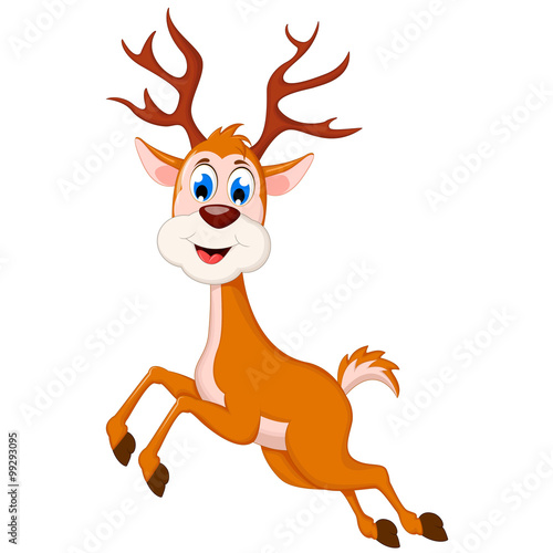cute deer cartoon running for you design