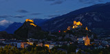 Nightscape of Sion, Switzerland