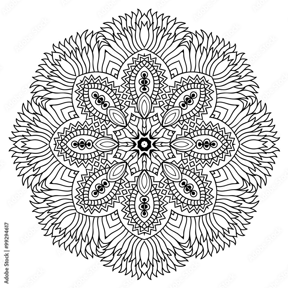 Vector henna tatoo mandala. Mehndi style.
Vector henna tatoo mandala. Mehndi style.