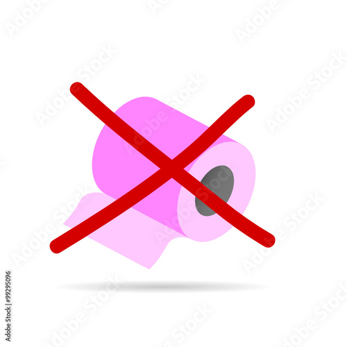 toilet paper roll vector in pink