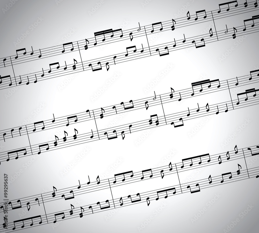 Obraz premium music notes background