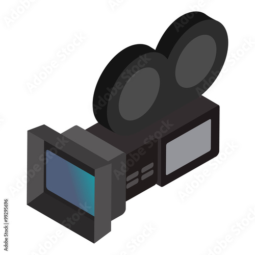 Movie camera isometric 3d icon