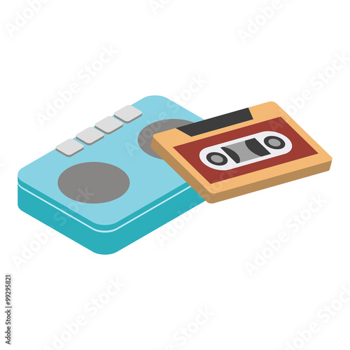Cassette Tape isometric 3d icon
