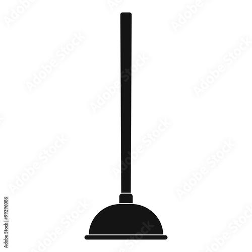 Plunger black simple icon
