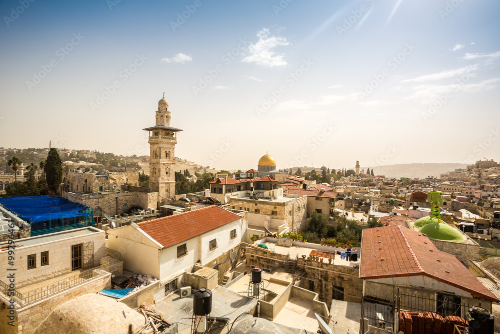 Panorama of Jerusalem city center, Israel