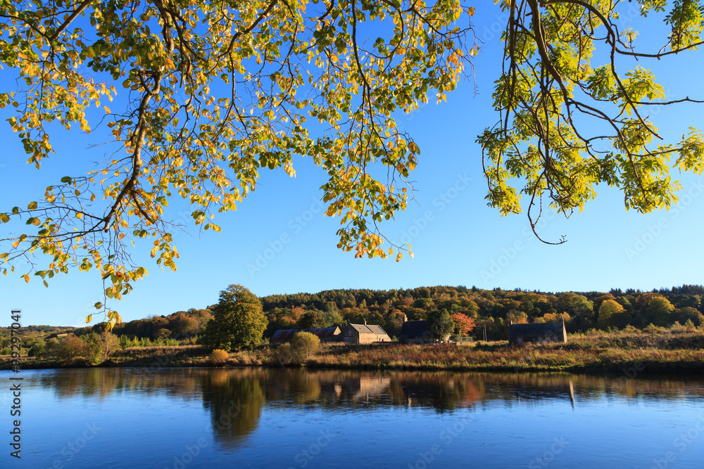 Autumn Landscape and River Dee in Aberdeen, Scotland UK. Autumn Landscape and River Dee in Aberdeen, Scotland UK.
