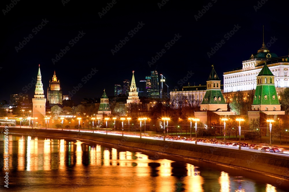 Moscow Kremlin at Winter Night
