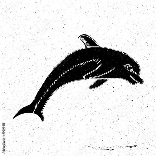Hand painted jumping Dolphin