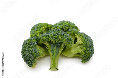 Fresh Broccoli isolated on the white background.
