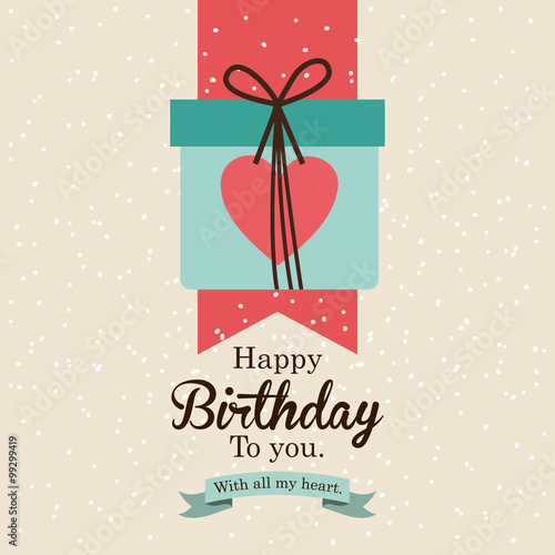 Canvas Print happy birthday design