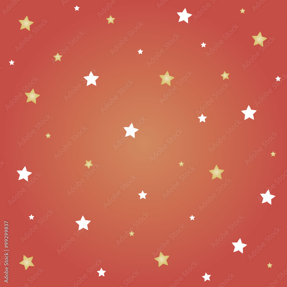 White and gold stars with red background for Christmas festival. White and gold stars with red background for Christmas festival.