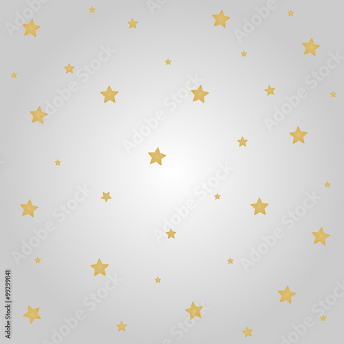 Gold stars with gray background for Christmas festival.