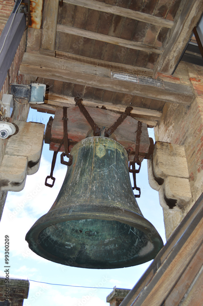 Obraz premium bell on Mangia tower siena