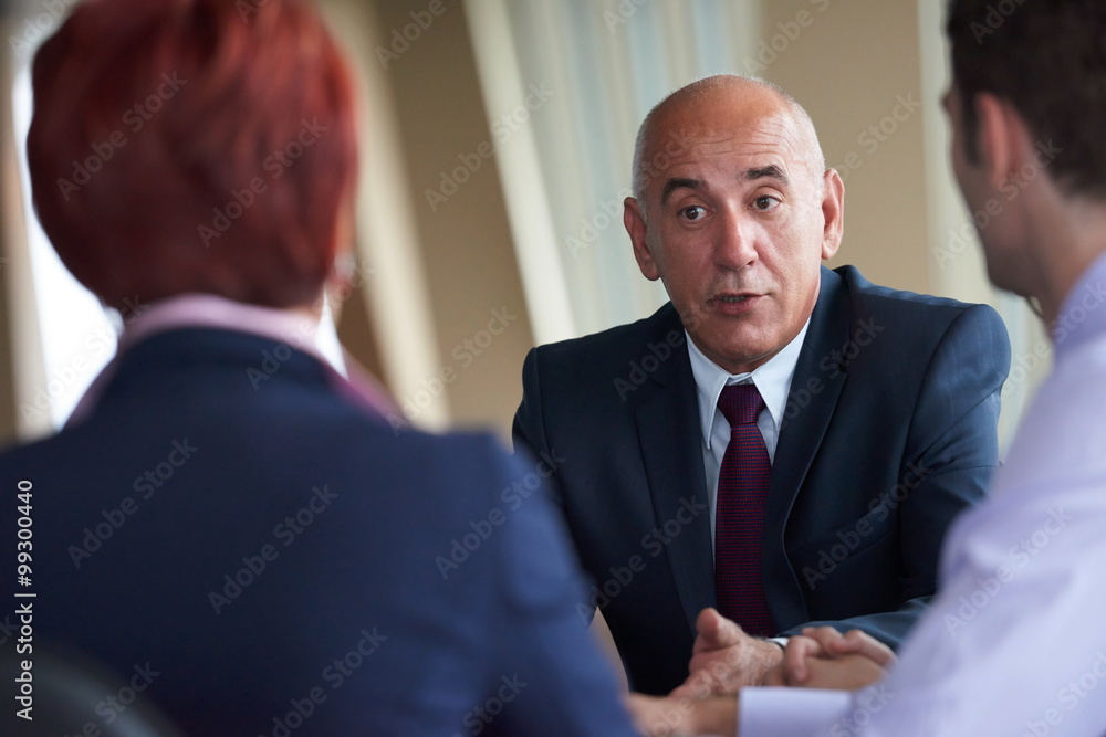 Fototapeta premium business people group on meeting at modern bright office