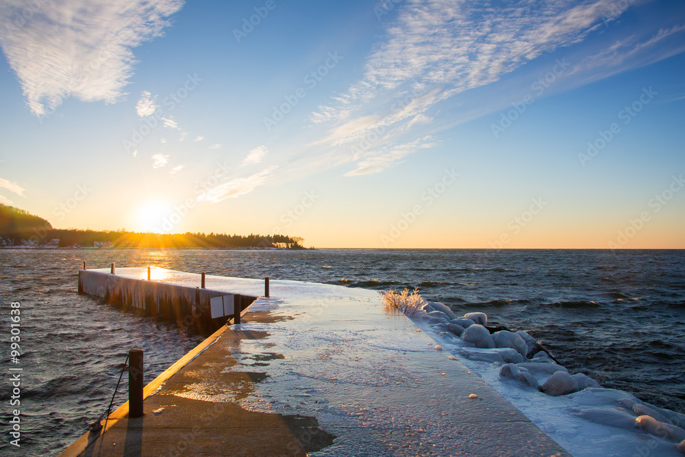 Obraz premium Sunset over Door County