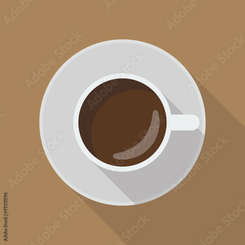 Cup of coffee top view