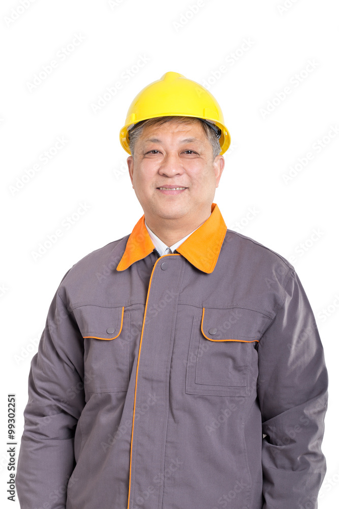isolated portrait engineer with yellow hardhat isolated portrait engineer with yellow hardhat