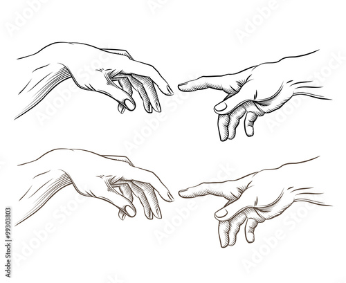 Adam hand of God like creation