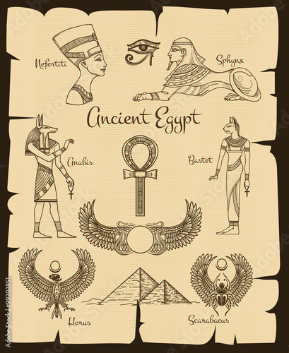 Ancient Egypt vector symbols