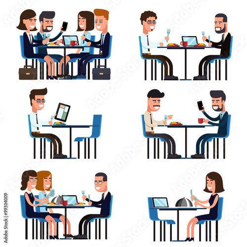 Business lunch break