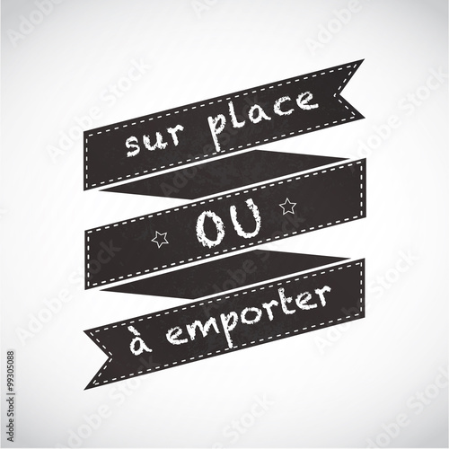 menu ardoise : sur place ou a emporter