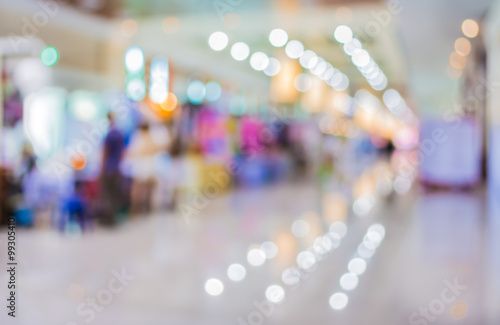 blurred image of people at trade show
