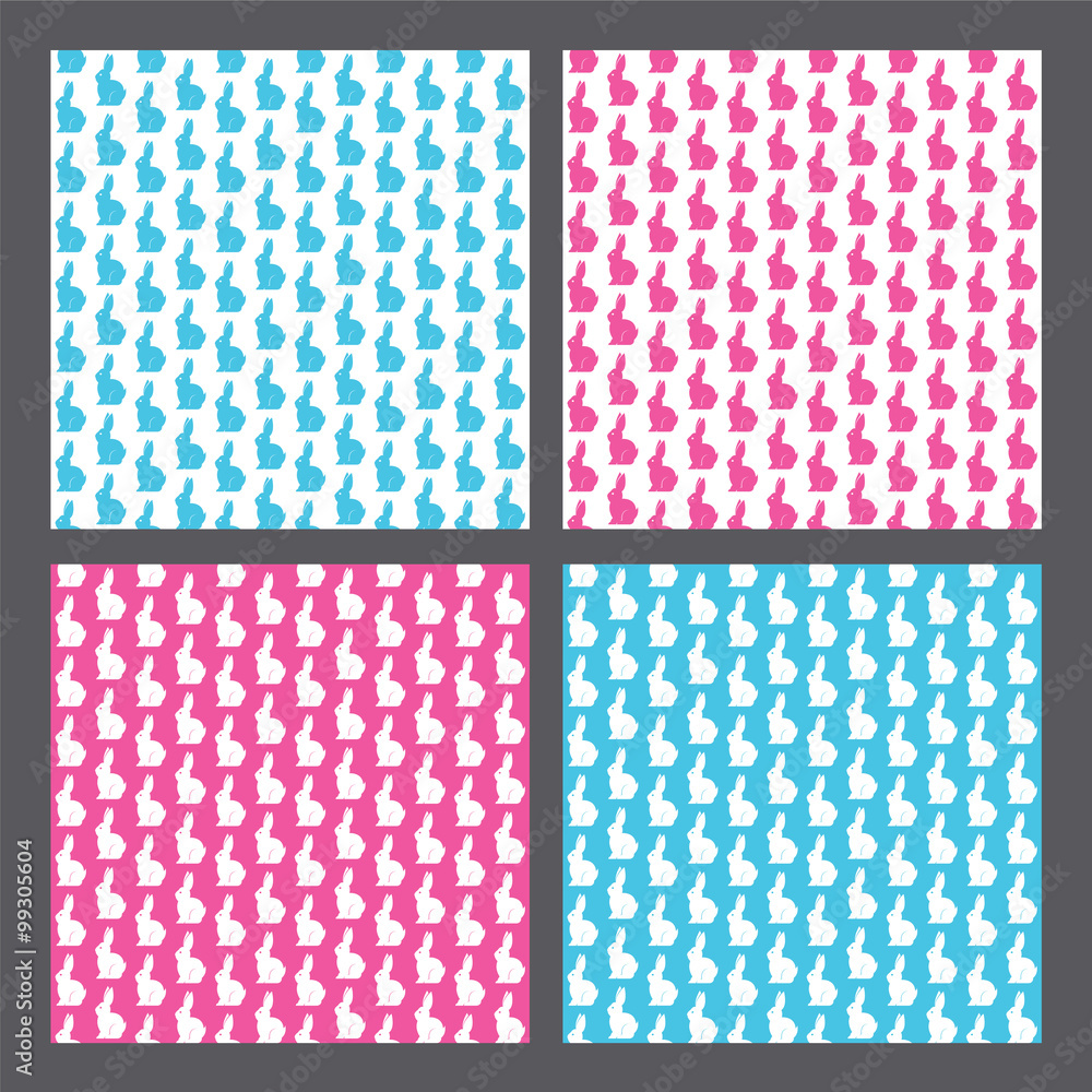 Rabbit vector art background design for fabric and decor. Seamle Rabbit vector art background design for fabric and decor. Seamle