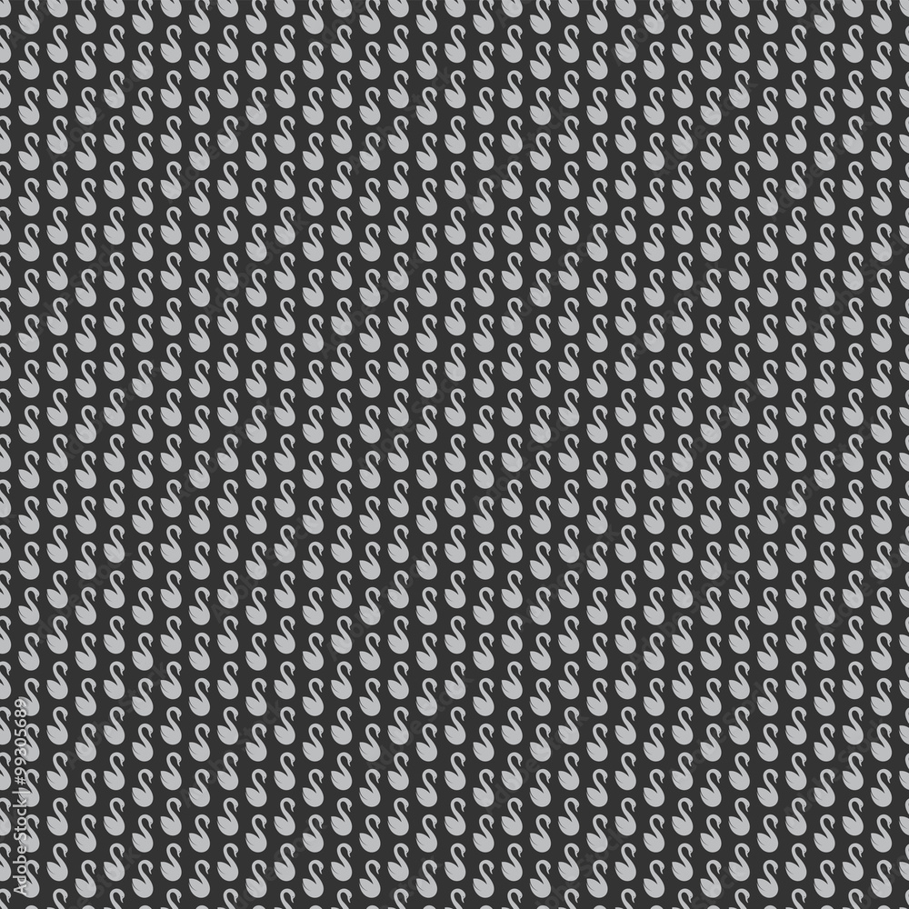 Swan vector art background design for fabric and decor. Seamless Swan vector art background design for fabric and decor. Seamless