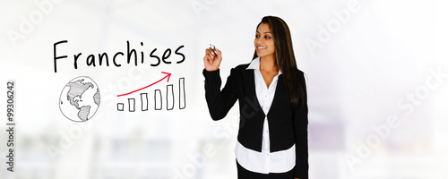 Woman Selling Franchises