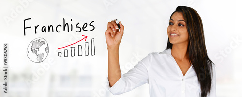 Woman Selling Franchises