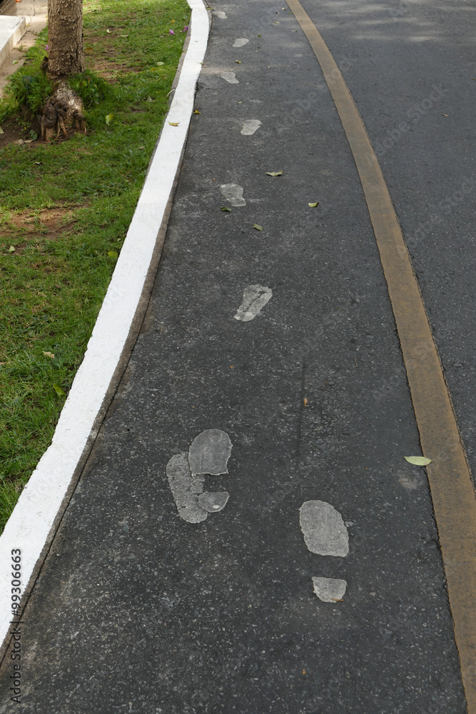 Fototapeta premium sign of walking lane