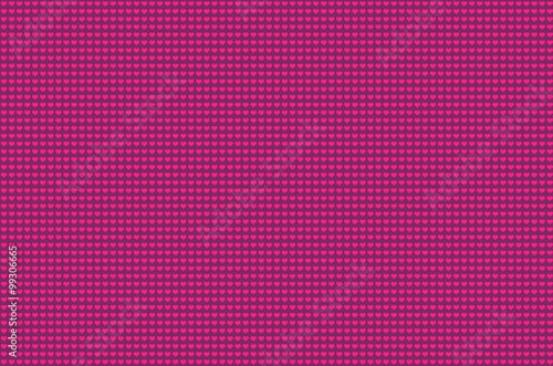 Lovely pink color many small heart symbol repeating pattern illustration on pink background.