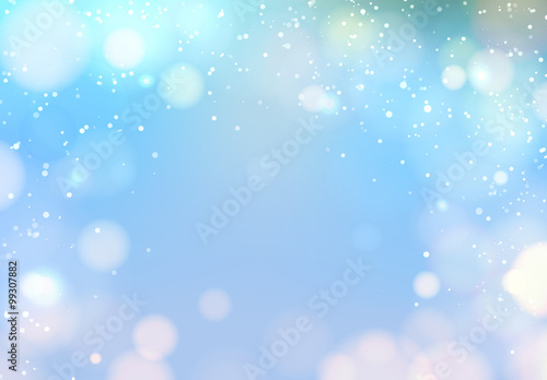 Blue bokeh light.