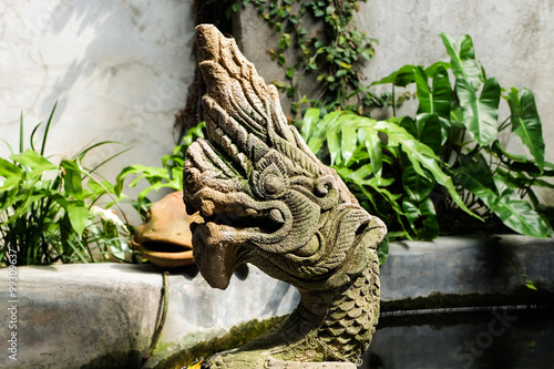 King naga statue in garden