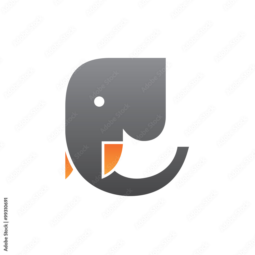 Fototapeta premium Elephant Head Logo
