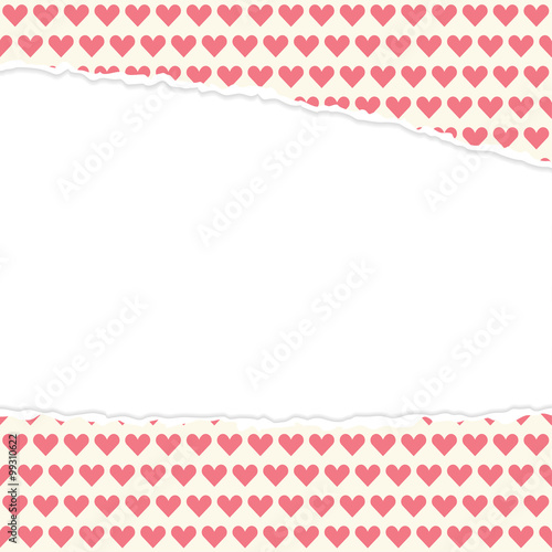 ripped open paper hearts