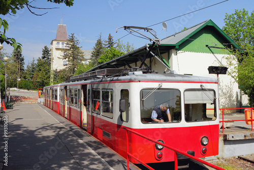 Gear tram, final stop - Secheni's mountain. Budapest, Hungary
