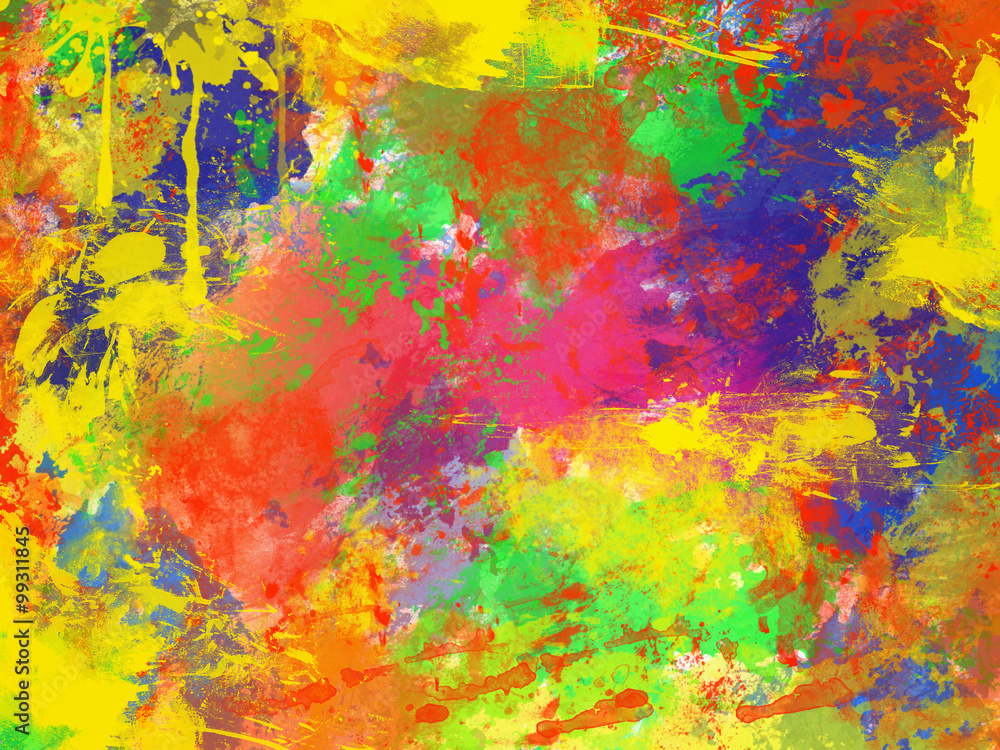  Abstract colour backdrop in acrylic paint. 