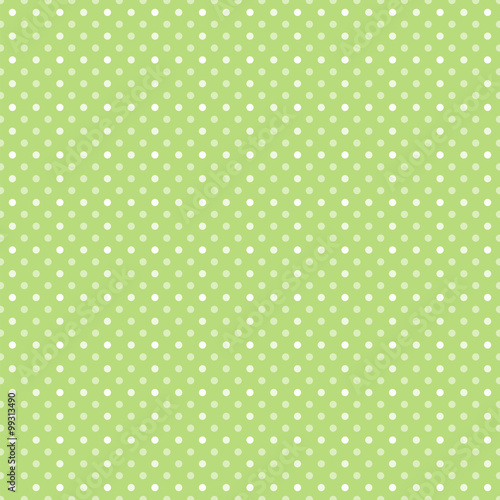 Vector Background # Medium Polka Dot Pattern, Light Green