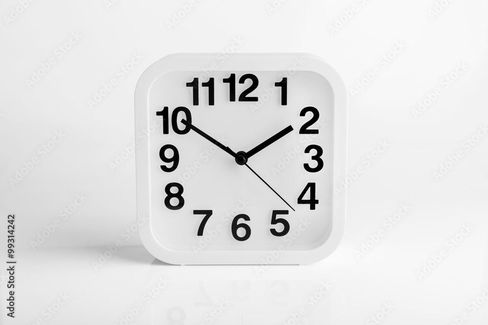 Office clock, isolated on white. Office clock, isolated on white.