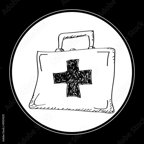 Simple doodle of a first aid box